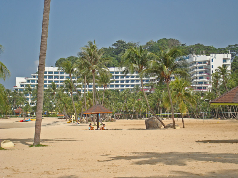 Siloso Beach and the Shangri-La Rasa Sentosa Resort