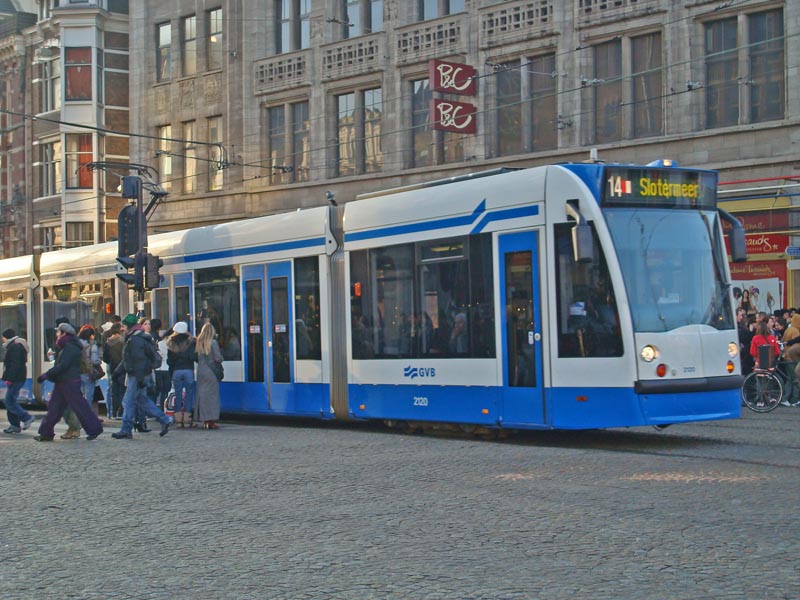 Tram 14 at Dam Square